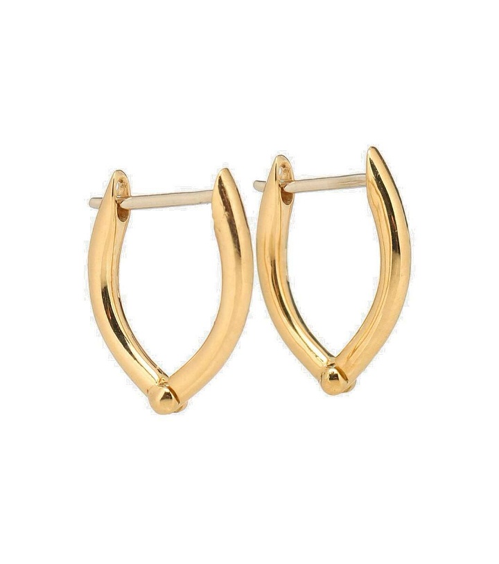 Photo: Melissa Kaye Cristina Small 18kt gold hoop earrings