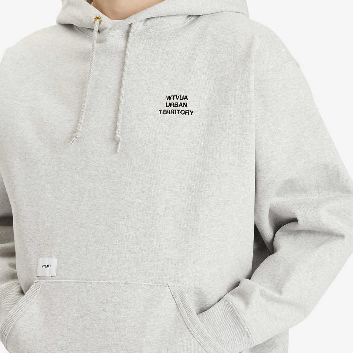 WTAPS Men's Wut Embroidered Hoodie in Ash Gray WTAPS