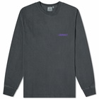 Gramicci Men's Long Sleeve Footprints T-Shirt in Grey Pigment