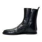 Ann Demeulemeester Black Slits Zip-Up Boots