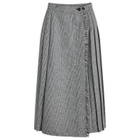Beams Boy Women's Midi Kilt Skirt in Grey Chk