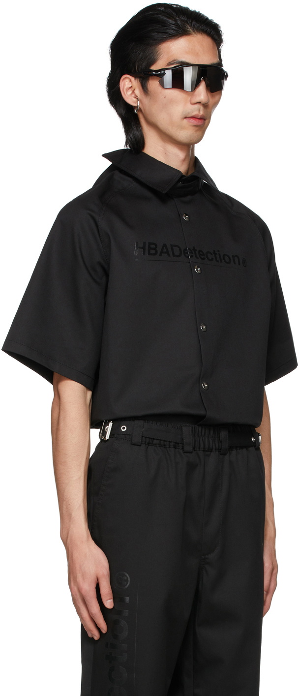 Hood by Air Black Light Canvas Short Sleeve Shirt