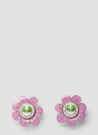 Space Daisy Clip On Earrings in Pink