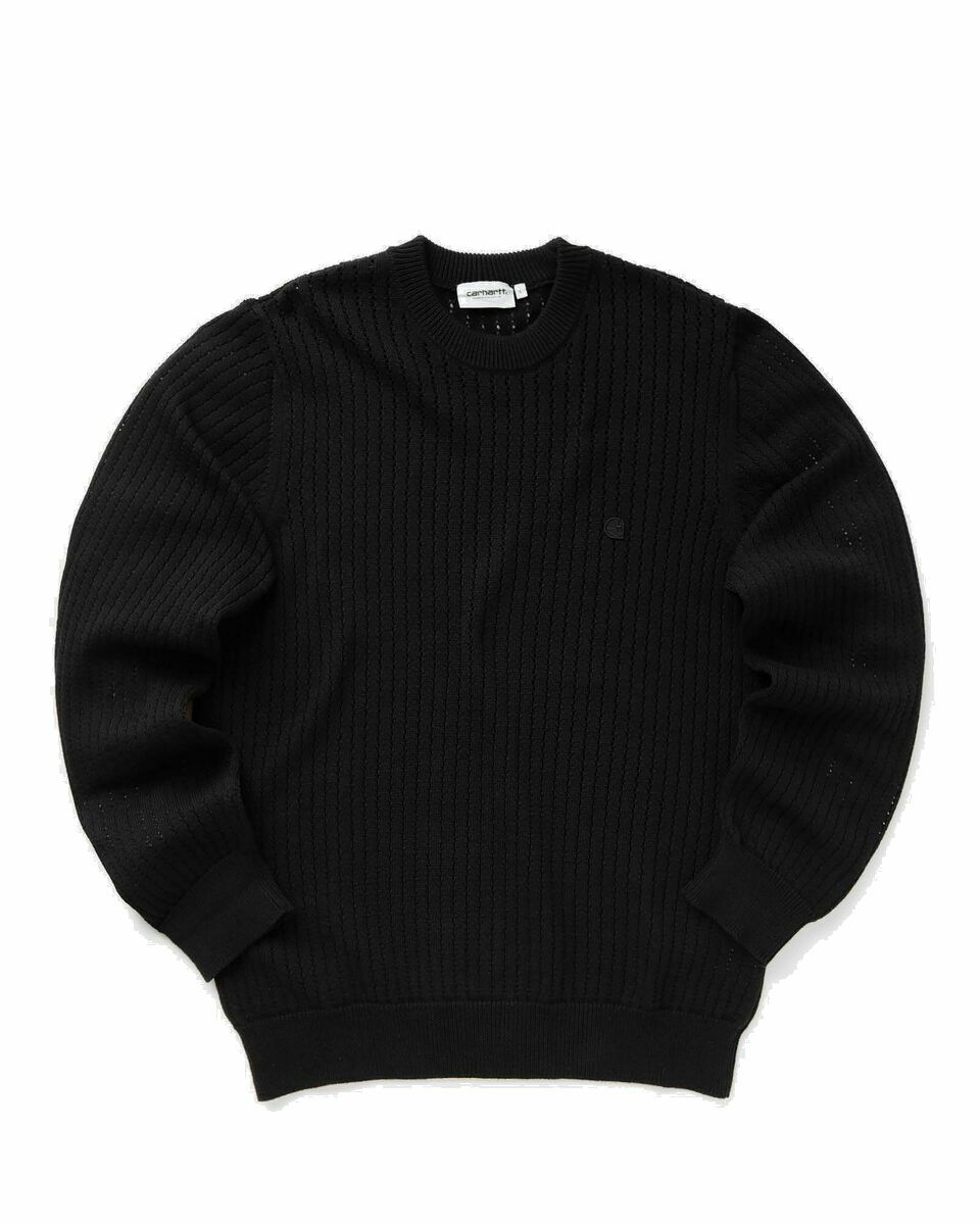 Photo: Carhartt Wip Caleb Sweater Black - Mens - Sweatshirts