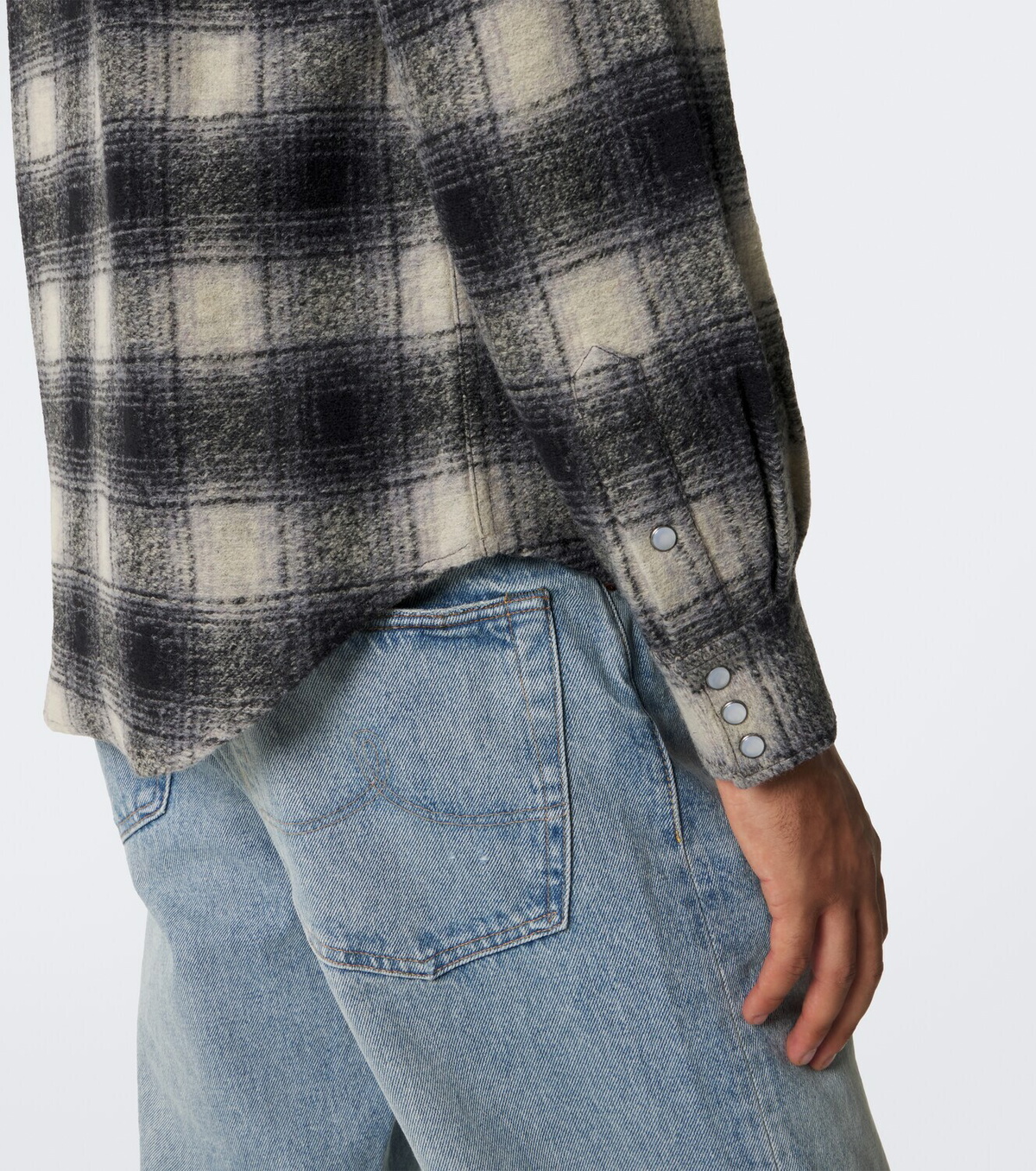 RRL Plaid wool-blend flannel shirt