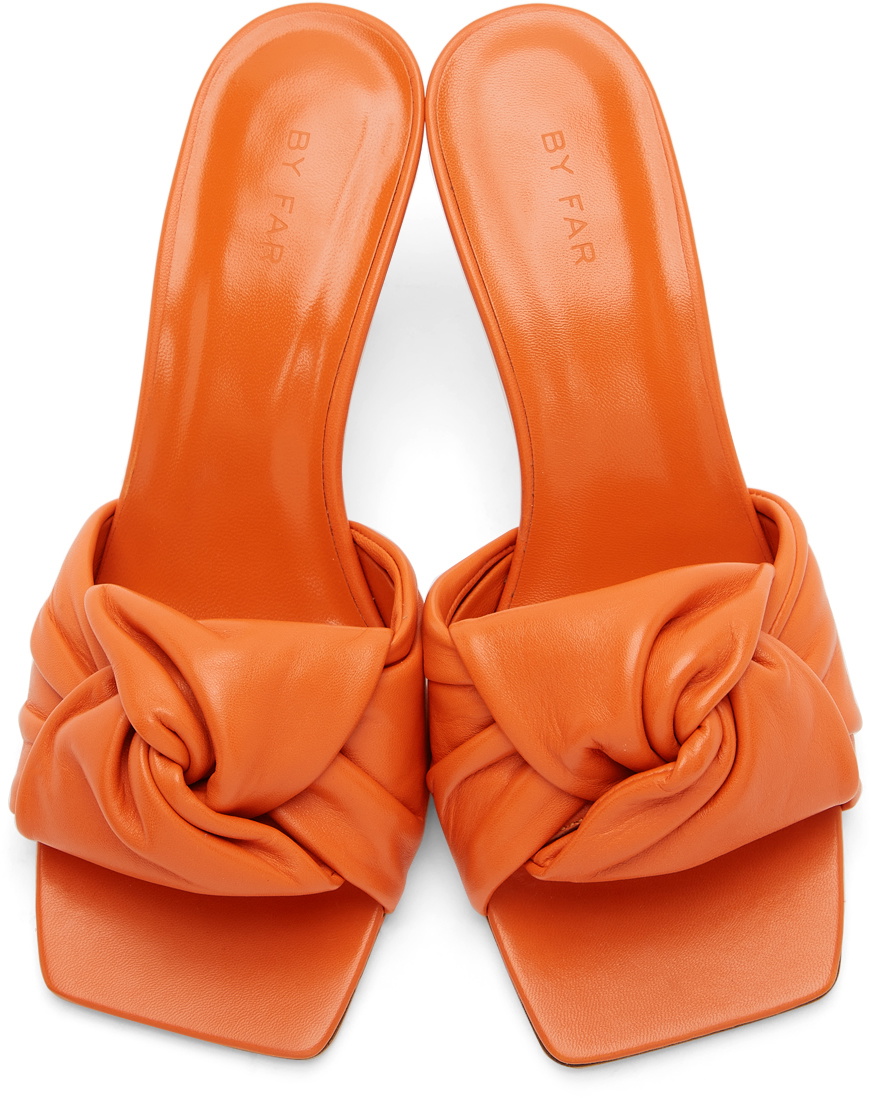 BY FAR Orange Lana Heeled Sandals By Far