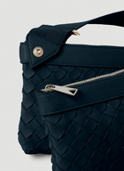 Classic Intrecciato Crossbody Bag in Dark Blue