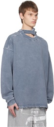 Y/Project Blue Triple Collar Sweatshirt