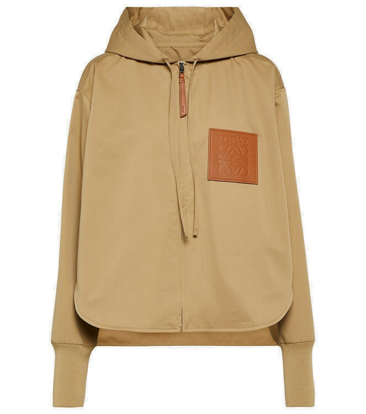 Photo: Loewe Anagram cropped zip-up hoodie
