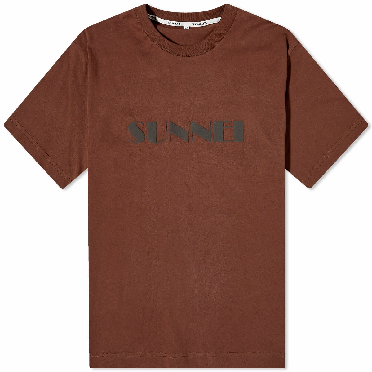 Sunnei Women's Classic Sprayed Logo T-Shirt in Brown Sunnei