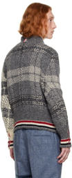 Thom Browne Gray Check Sweater