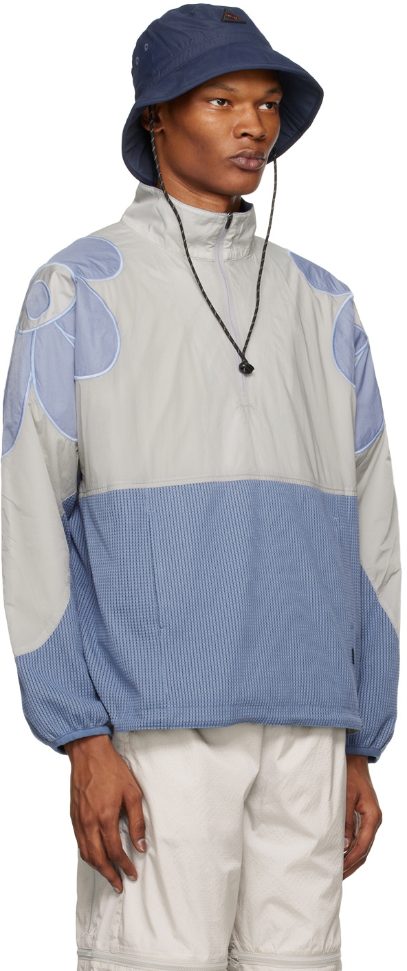 Perks and Mini Blue & Gray Gesture Microgrid Jacket