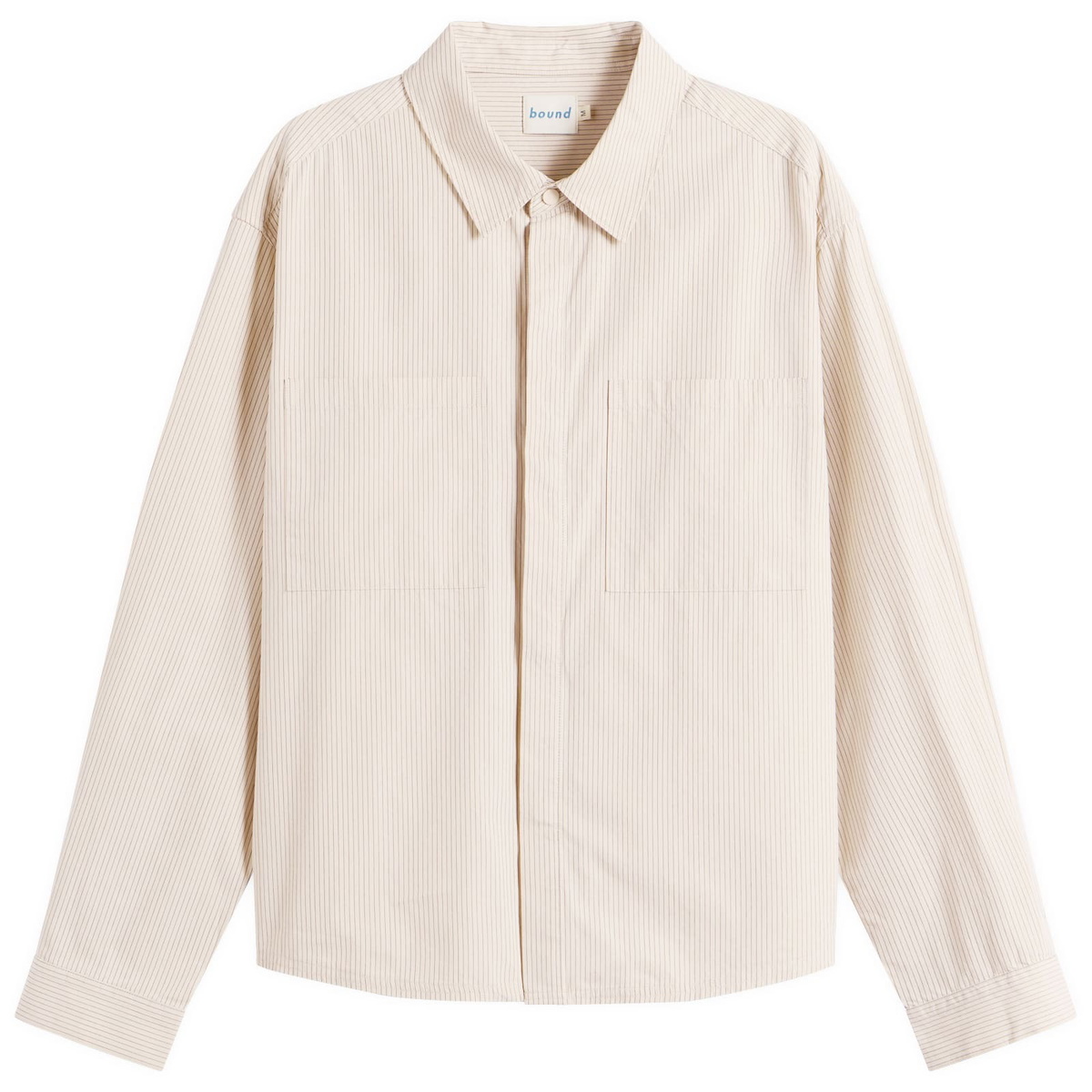 Bound Men's Lordelo Stripe Longsleeve Shirt in Ecru