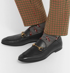 Gucci - Brixton Horsebit Collapsible-Heel Leather Loafers - Men - Black