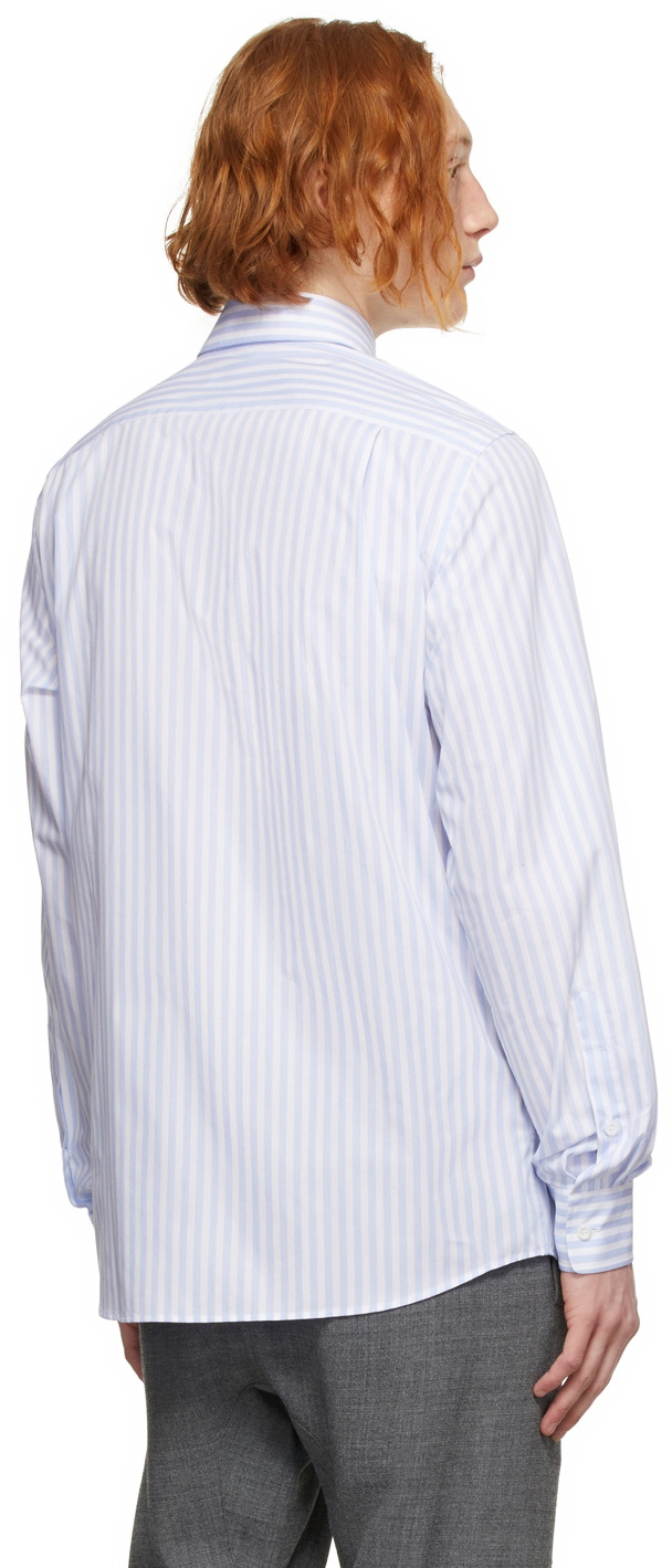 Vivienne Westwood Blue & White Striped Two-Button Krall Shirt