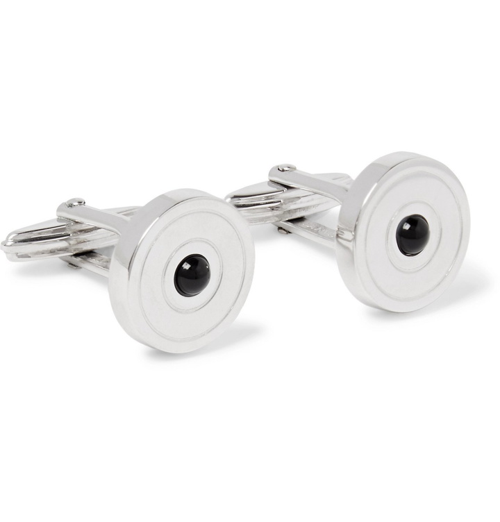 Photo: Lanvin - Rhodium-Plated Onyx Cufflinks - Silver