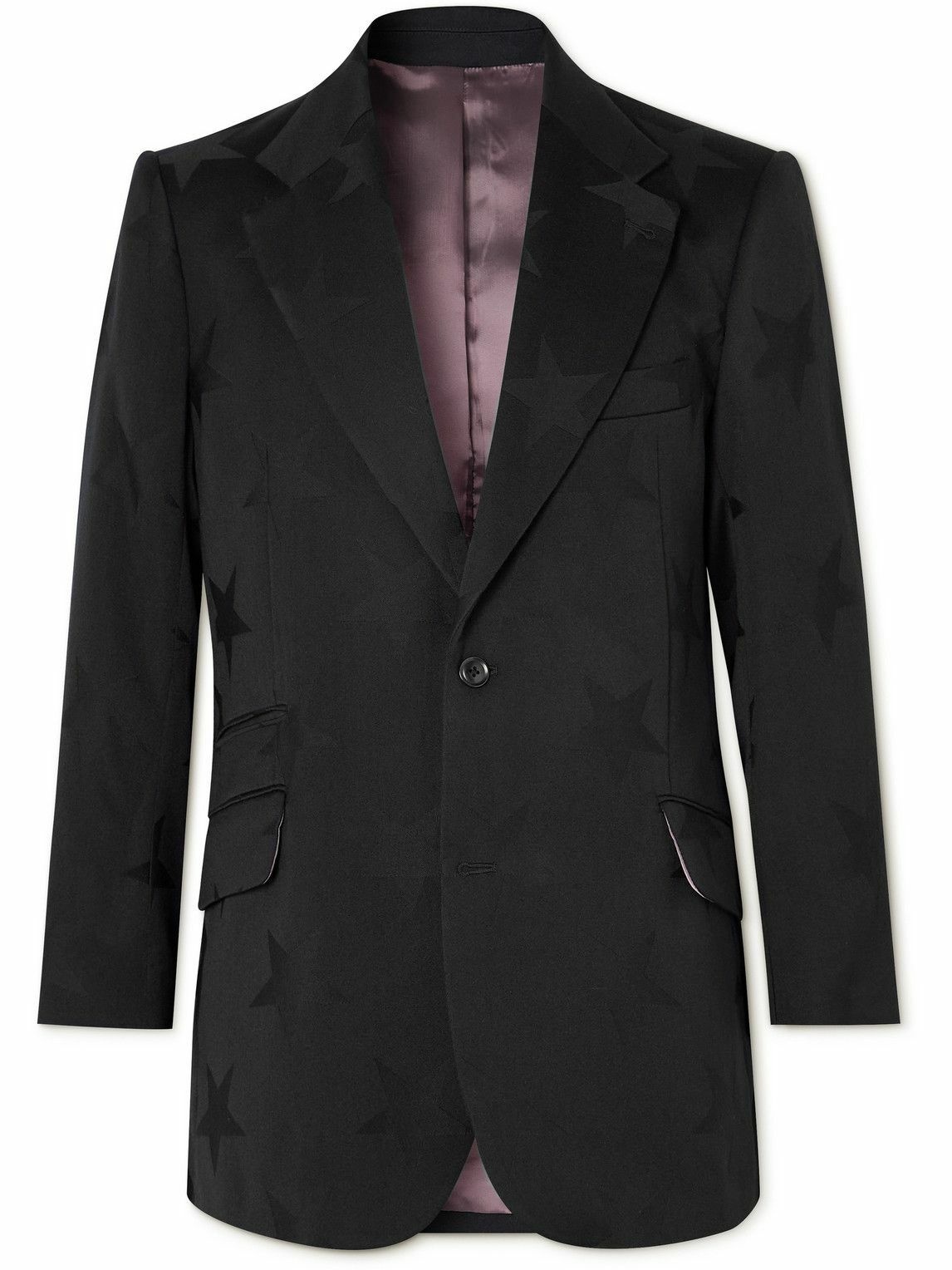 Photo: Needles - Wool-Jacquard Suit Jacket - Black