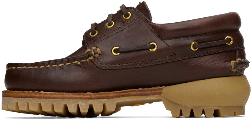 visvim Brown Wallace Deck-Folk Loafers Visvim