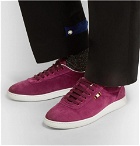 Aprix - Leather-Trimmed Suede Sneakers - Men - Burgundy