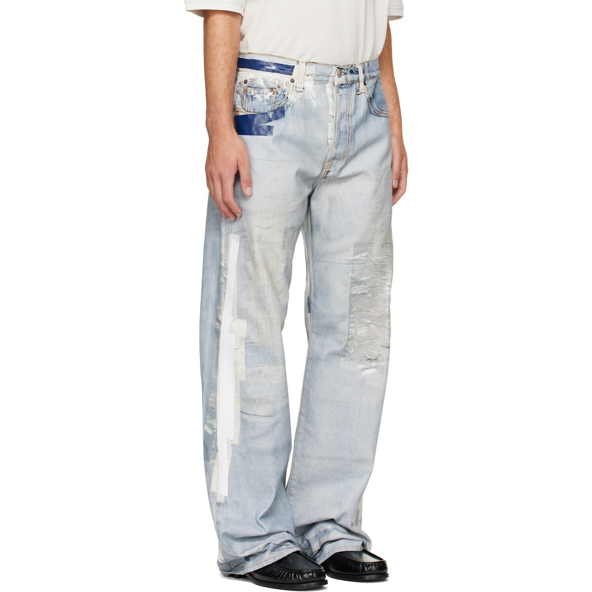 Acne Studios Blue Trompe-L'oeil Tape 2021M Jeans