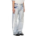 Acne Studios Blue Trompe-L'oeil Tape 2021M Jeans