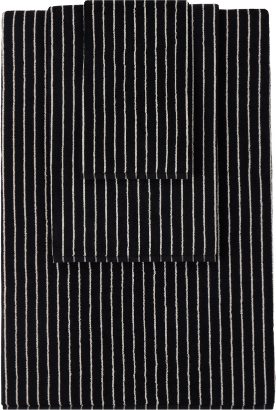Photo: Tekla Black Striped Towel Set, 3 pcs