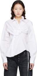 Ottolinger White Twisted-Pleat Tailored Shirt