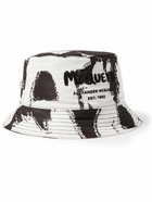 Alexander McQueen - Logo-Embroidered Printed Twill Bucket Hat - White