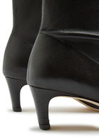 Staud Wally Leather Ankle Boots Black