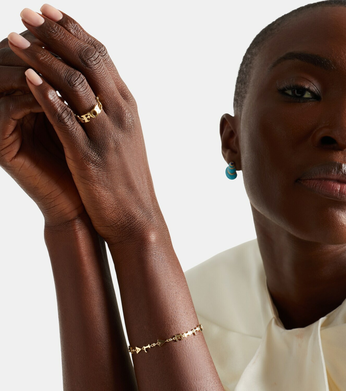 Yvonne Léon À La Folie 9kt gold ring with diamonds