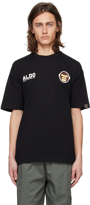 Photo: AAPE by A Bathing Ape Black Embroidered T-Shirt