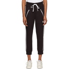 Baja East Black Logo Moto Lounge Pants