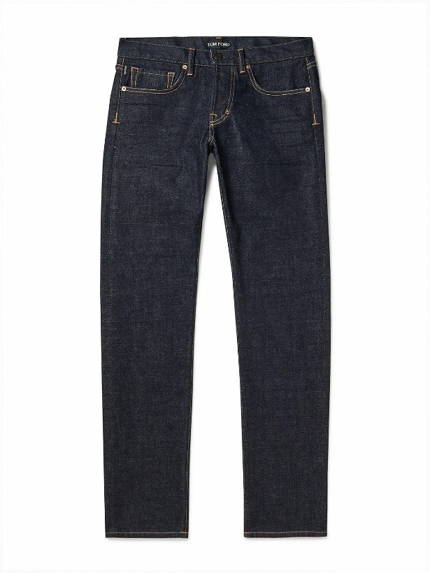 Photo: TOM FORD - Skinny-Fit Selvedge Jeans - Blue