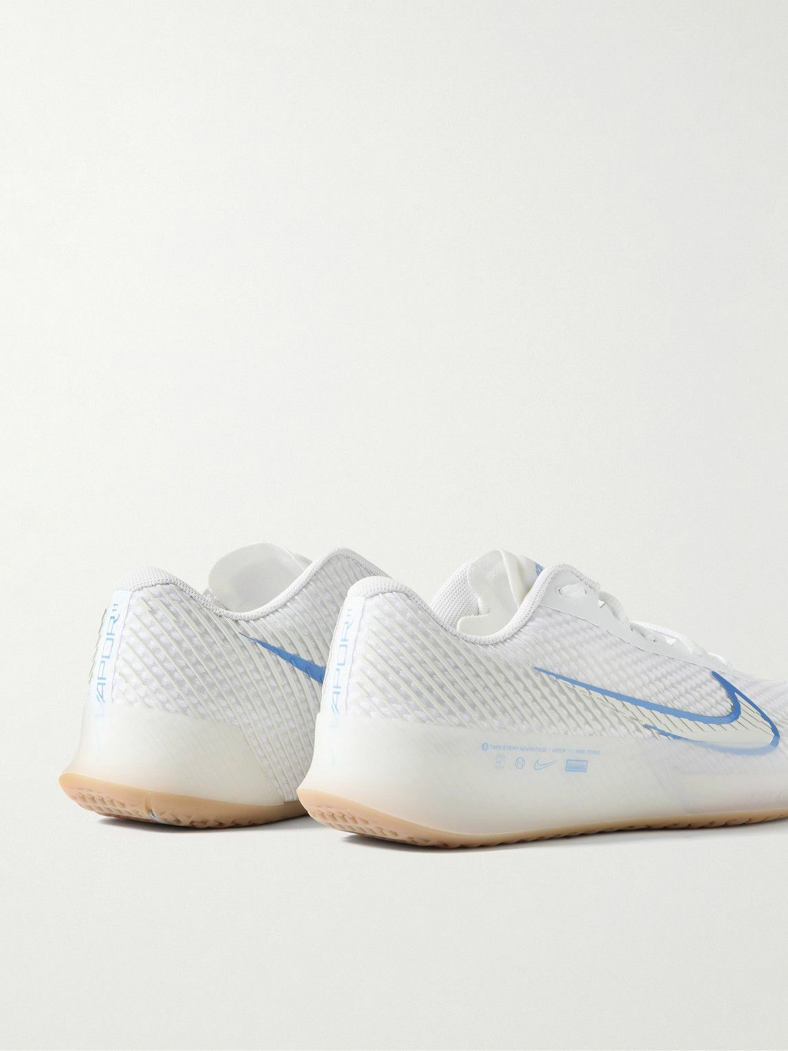 Nike Tennis - Air Zoom Vapor 11 Rubber-Trimmed Mesh Tennis Sneakers - White
