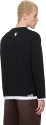 AAPE by A Bathing Ape Black 'A' Long Sleeve T-shirt