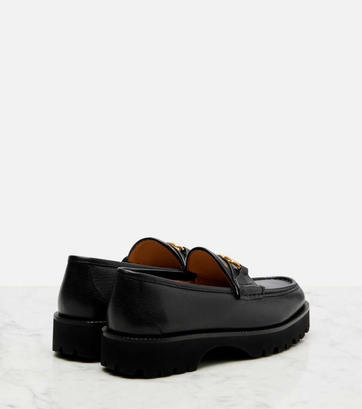 Valentino Garavani VLogo leather platform loafers
