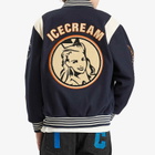 ICECREAM Men's Collegiate Patch Varsity Jacket in Navy