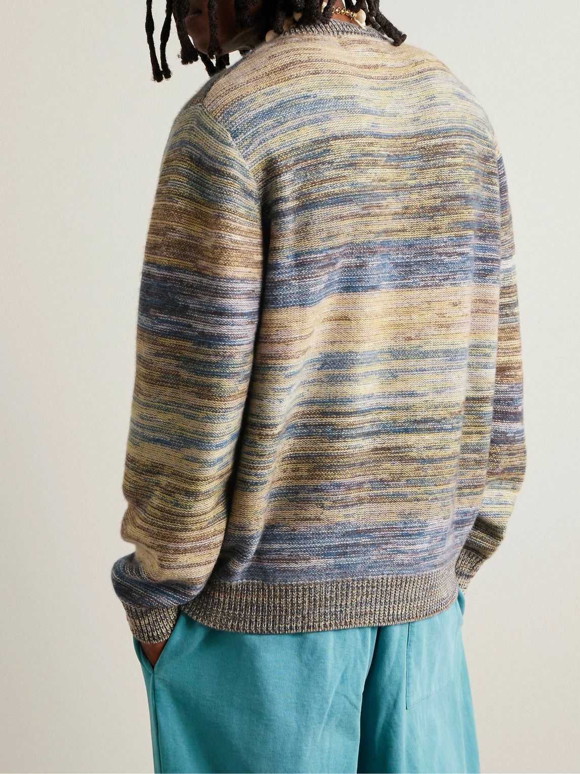 The Elder Statesman - Space-Dyed Cashmere Sweater - Green The