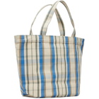 A.P.C. Off-White & Blue Jade Tote
