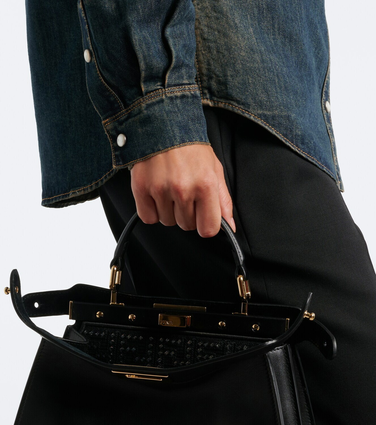 Fendi Cotton-blend denim shirt