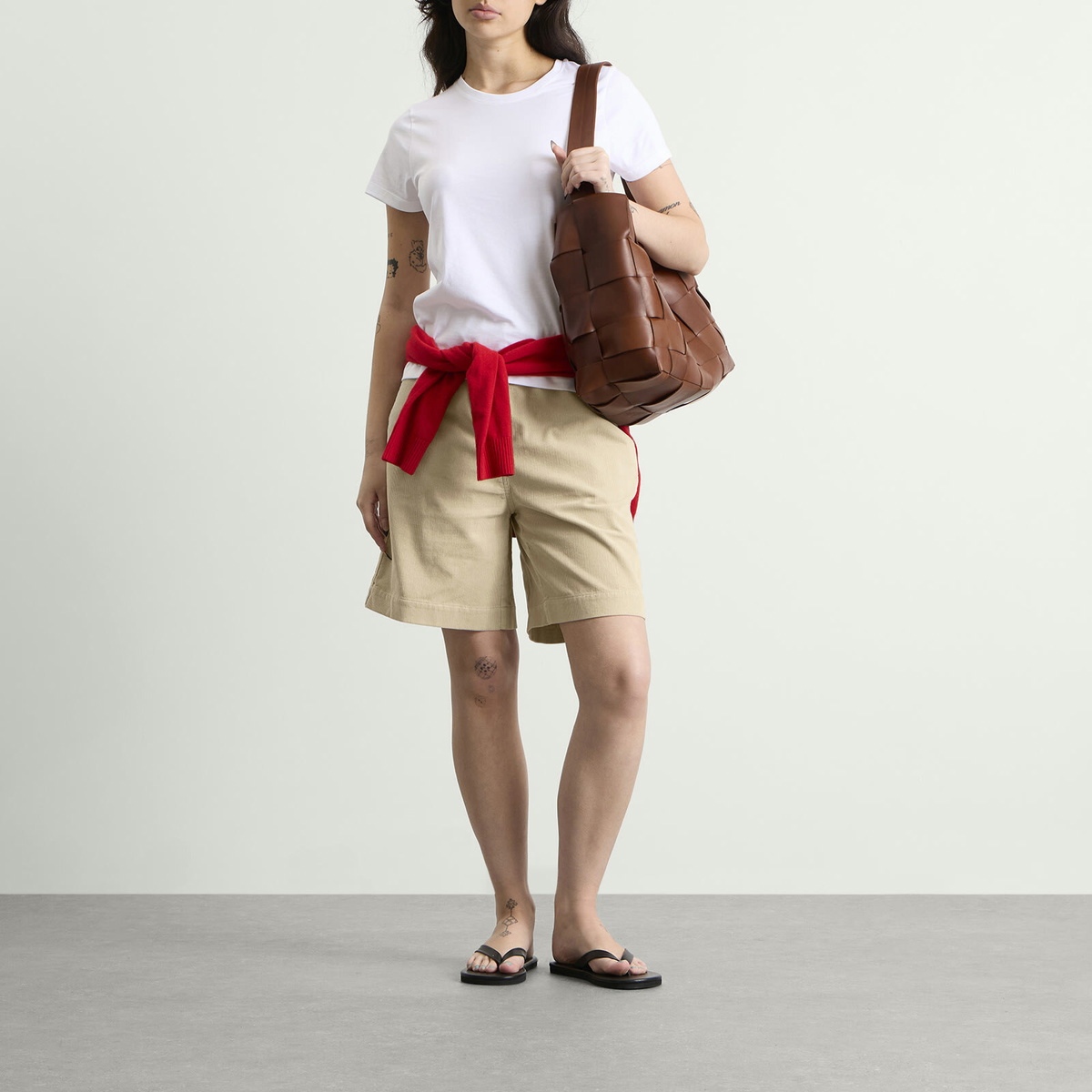 Nothing Written Women's Cotton Corduroy Shorts in Macadamia