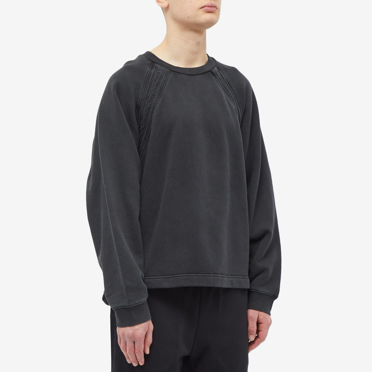 Acne Studios Men's Farmy Chain Rib Crew Sweat in Black Acne Studios