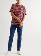 Missoni - Logo-Embroidered Striped Cotton-Jersey T-Shirt - Red