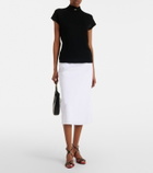 Vince Easy linen-blend midi skirt