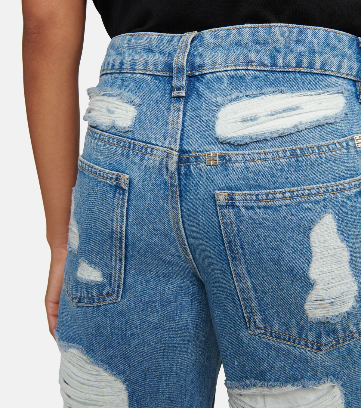 Givenchy - Distressed mid-rise wide-leg jeans Givenchy