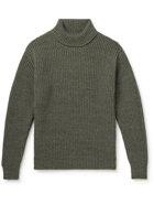 Kingsman - Ribbed Wool and Cashmere-Blend Rollneck Sweater - Green