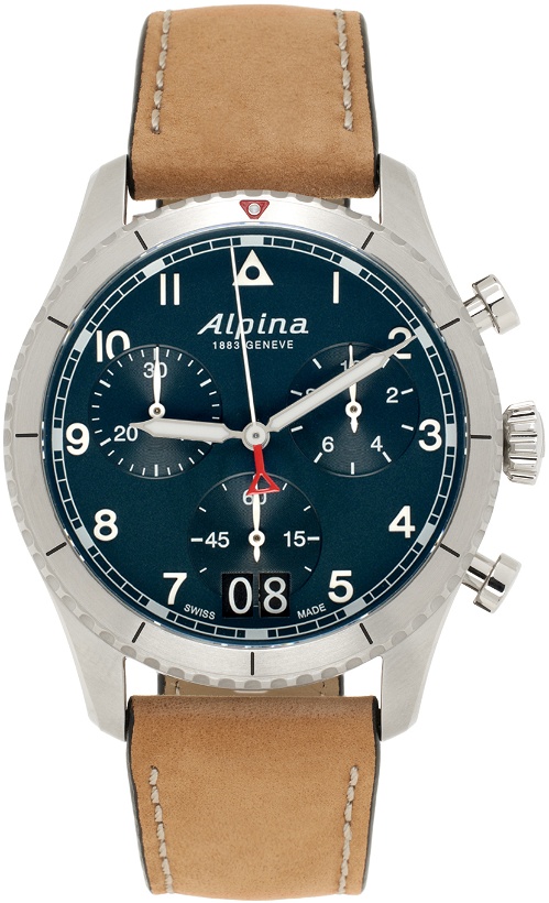 Photo: Alpina Brown Startimer Pilot Quartz Chronograph Watch