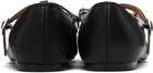 Pushbutton Black Coin Purse Mary Jane Ballerina Flats