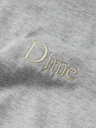 DIME - Logo-Embroidered Cotton-Jersey T-Shirt - Gray