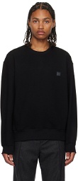 Solid Homme Black Embroidered Sweatshirt